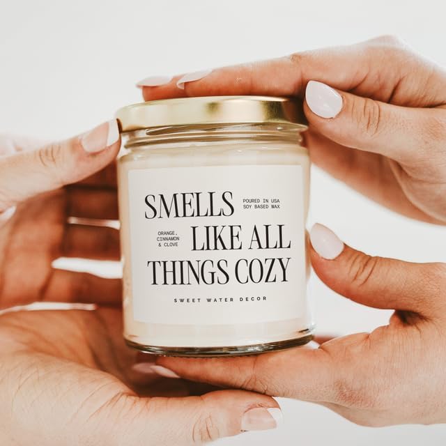 Sweet Water Decor Smells Like All Things Cozy Candle, 9oz Soy Candle - Image 6