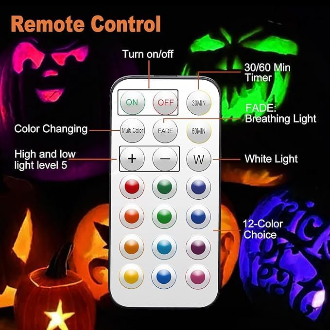 LED Color Changing Pumpkin Lights - Image 6