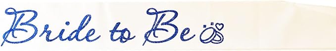White Bride to Be Sash for Bridal Shower Bachelorette Party Wedding Hen Party - Image 2