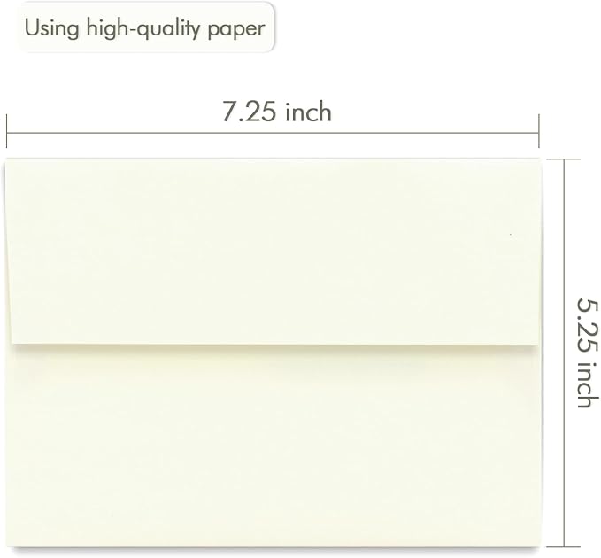 A7 ivory Invitation 5x7 Envelopes - Image 3