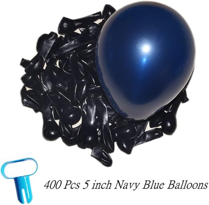 400 Pack 5 Inch Navy Blue Latex Balloons Helium Balloons Party Balloons - Image 2