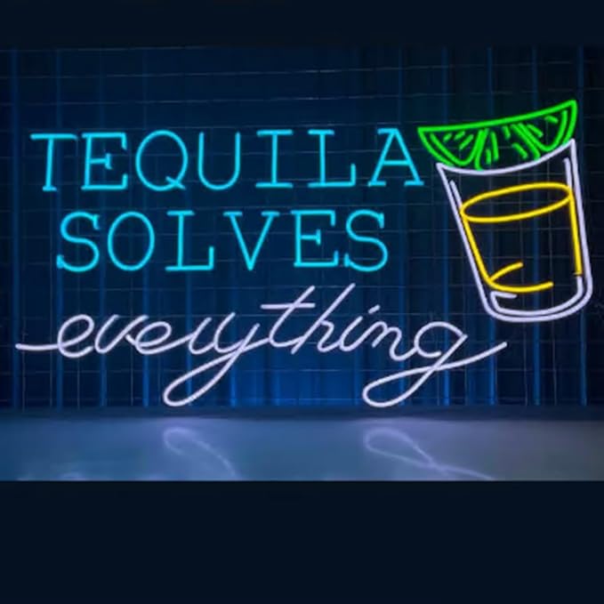 Tequila Solves Everything Neon Sign, Tequila Led Sign, Custom Neon Sign - Image 3