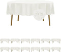 Fokitut 12 Pack Waterproof Round Tablecloth, 90 Inch, Stain Resistant and by BalsaCircle