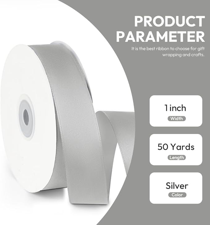 1" x 50 Yards Satin Ribbon - Image 2