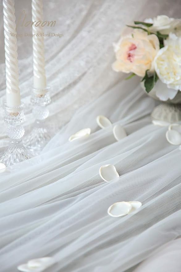 Floroom 500pcs Rose Petals Ivory Faux Silk Flower Petals - Image 5