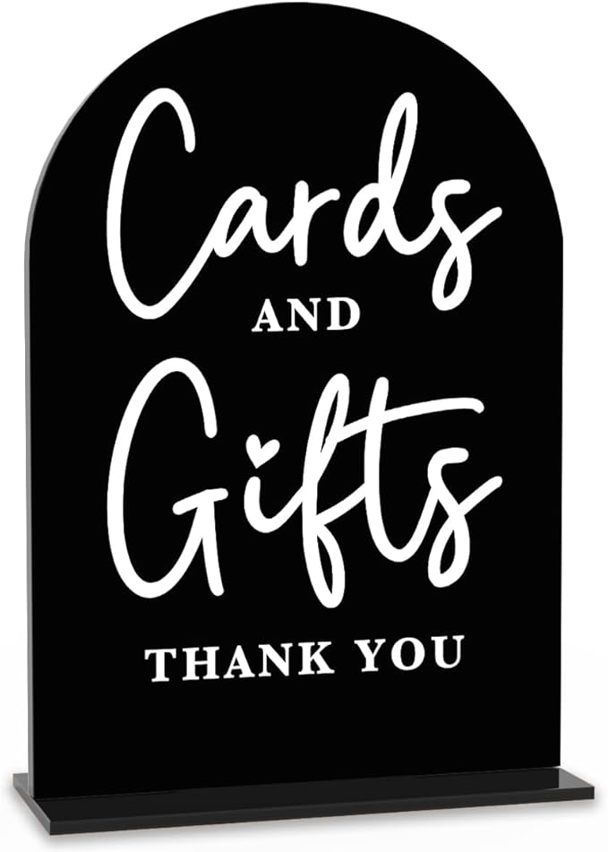 Acrylic Wedding Sign Cards and Gifts Sign by KongMoTree