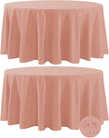Fokitut 2 Pack Waterproof Round Tablecloth, 108 Inch, Stain Resistant and by BalsaCircle