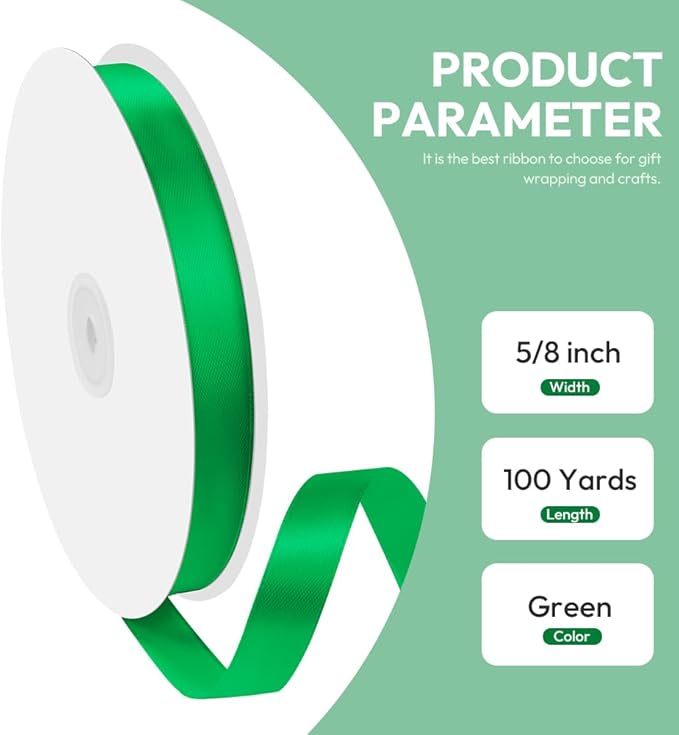 5/8" x 100 Yards Satin Ribbon - Image 2