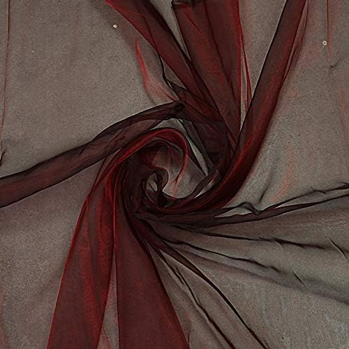 VDS Burgundy Organza Fabric, 25 Yards Continuous, 45” Wide, Wedding Party - Image 8