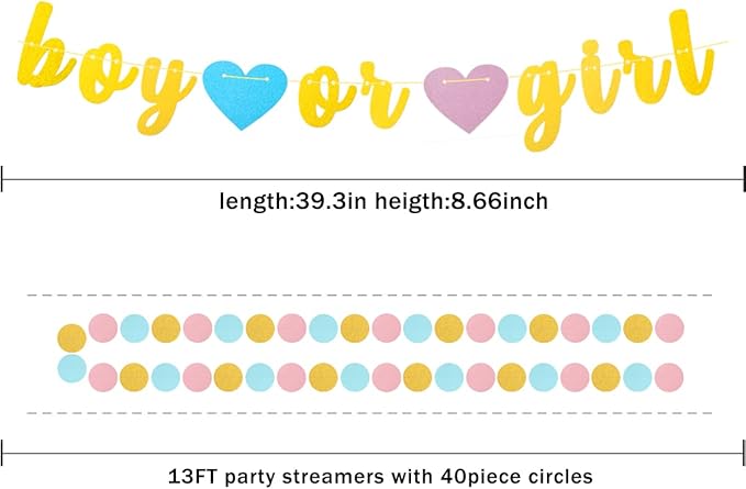Gender Reveal Decorations Blue Pink - Image 3