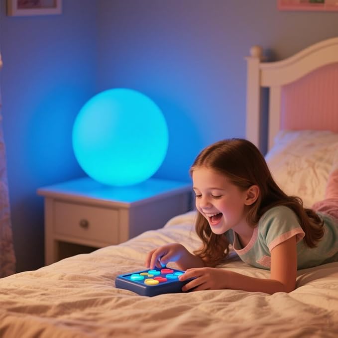 16 Inch Ultra-Fun LED Ball Light, Rechargeable Globe Floor Lamp w/Remote - Image 6