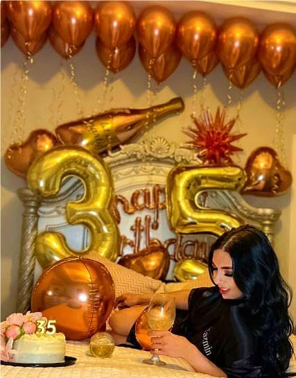 Gold 40 Inch Large Number 5 Birthday Balloon, Five 5th 15 25 35 50 55 Birthday - Image 4