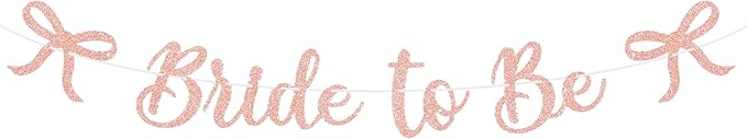Bride to Be Banner, Rose Gold Bride to Be by Dagelar