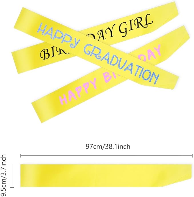 16 Pcs Sash Blank Satin Sash Yellow Gold Sash Party, Bride To Be Sash, Plain - Image 2