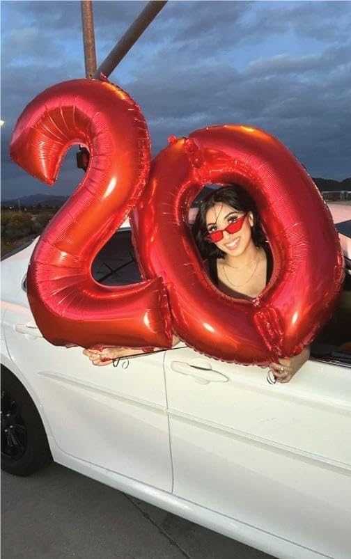 Red 40 Inch 0 Number Balloons, 0 Decorations - Image 7