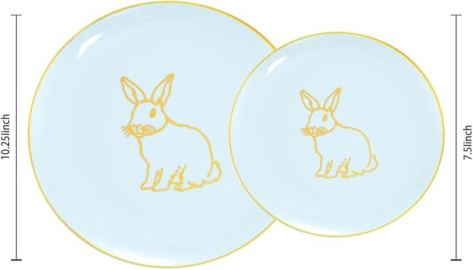 KIRE 60 Pieces Easter plates - Image 2