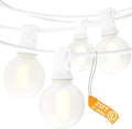 SUNSGNE 25Ft G40 LED Outdoor White String Lights by SUNSGNE