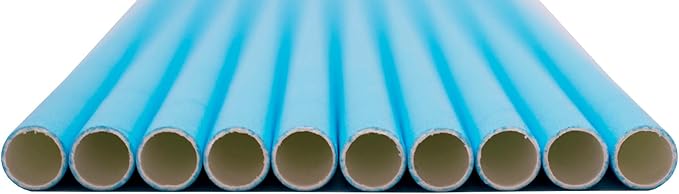 Pack of 300 Pastel Blue Biodegradable 4-Ply Paper Drinking Straws - Image 3