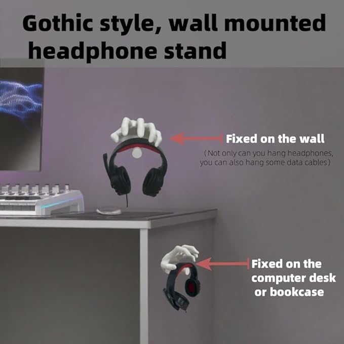 Gothic headphone stand, interesting headphone stand, 3D material headphone stand - Image 7