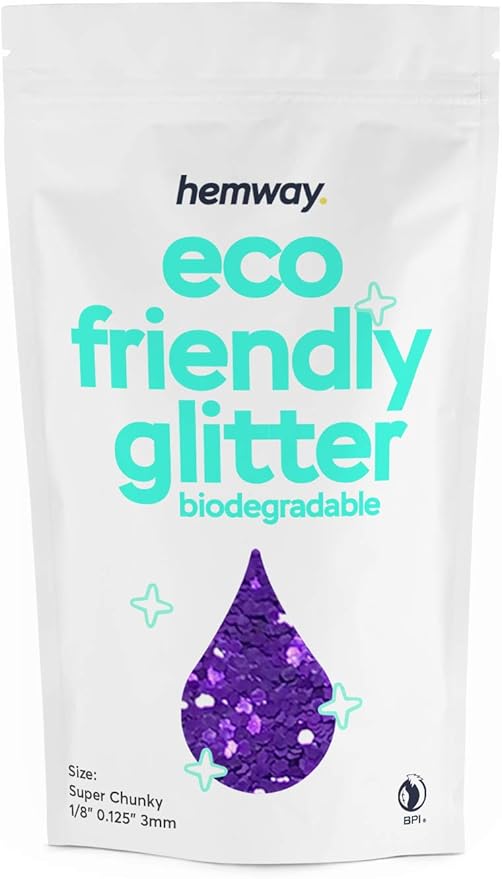 Hemway Biodegradable Glitter Eco Friendly - 100g/3.5oz Bio Cosmetic Safe by Hemway