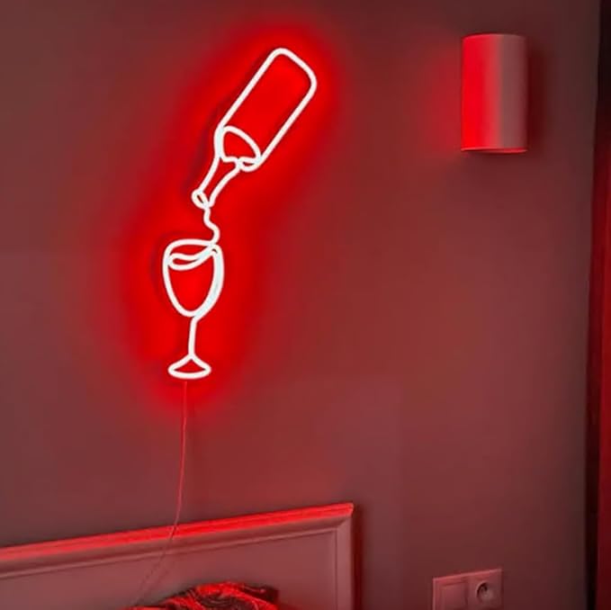 LED Wine Glass Neon Sign - Image 2