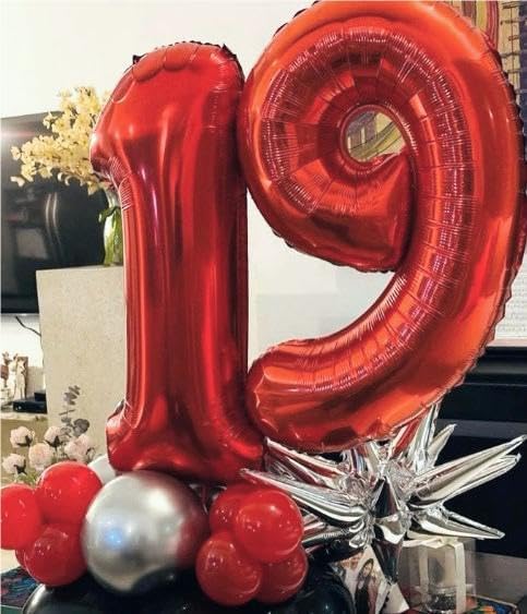 Number Balloon 40 Inch Red 9 Balloon, Large Numbers 9 9th Decorations - Image 5