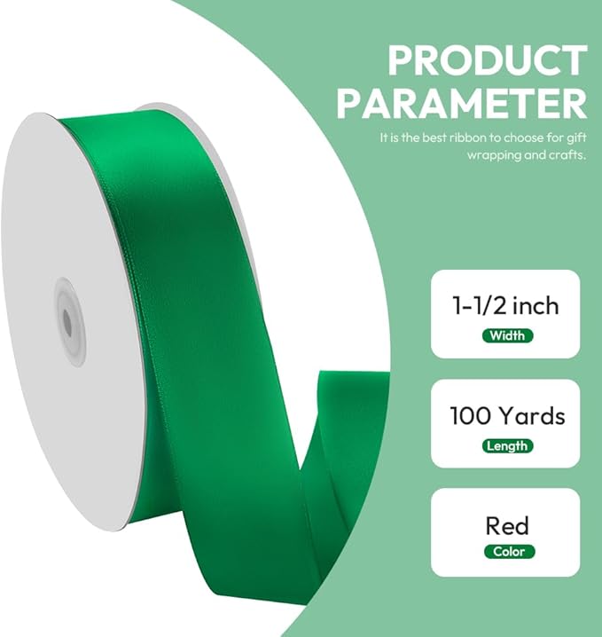 1-1/2" x 100 Yards Satin Ribbon - Image 2