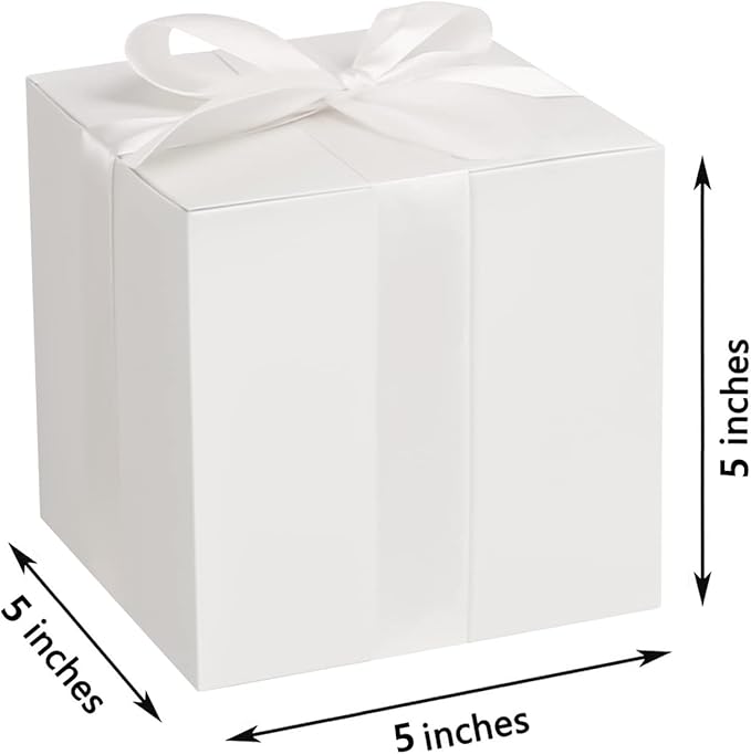 COTOPHER Small Gift Boxes 25 Pack 5x5x5 inches White Gift Boxes - Image 5