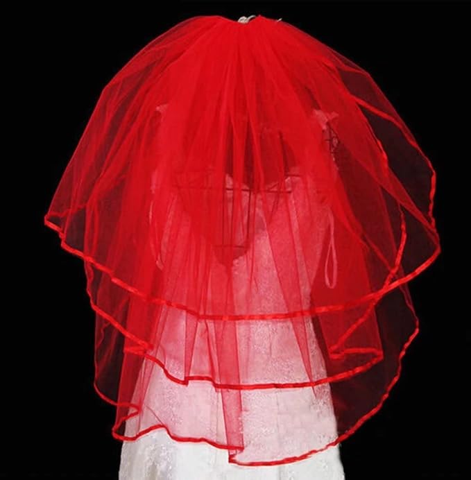 Women's Short Wedding Veils - Image 2