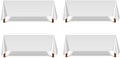 Pomp Pure White 90" x 156" Poplin Polyester Tablecloth | Wrinkle + Stain by POMP
