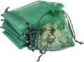 TheDisplayGuys 100-Pack 3x4 Dark Green Sheer Organza Gift Bags by TheDisplayGuys