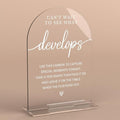 Acrylic Wedding Sign Can't Wait to See What Develops Sign by KongMoTree