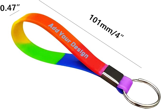 50 Personalized Silicone Keychains - Image 2