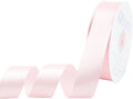 Baby Pink Satin Ribbon 1 inch X Continuous 50 Yards, Single Face Polyester by Kryvusribbon