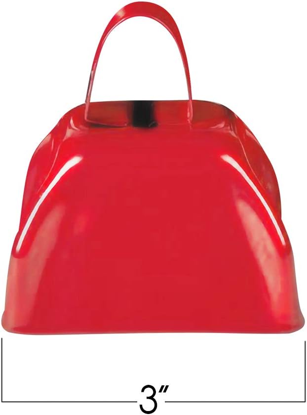 ArtCreativity 3 Inch Red Metal Cowbell Noisemakers - Image 3