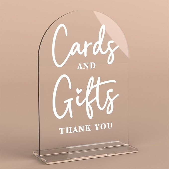 Acrylic Wedding Sign Cards and Gifts Sign by KongMoTree