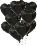 BEISHIDA 30 pcs18inch Black Heart Shape Foil Mylar Balloons by Beishida