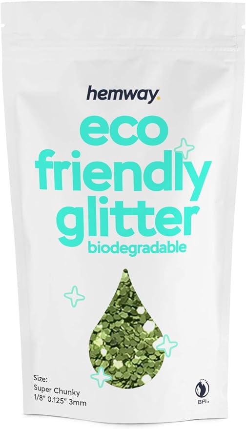 Hemway Biodegradable Glitter Eco Friendly - 100g/3.5oz Bio Cosmetic Safe by Hemway