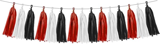 White Red Black Party Decorations by HongTongTong