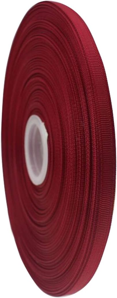 Jesep One Roll 100 Yards 1/4 inch Maroon Soild Grosgrain Ribbon Boutique Gift - Image 2
