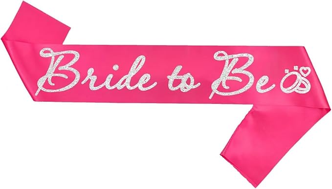 Hot Pink Bride to Be Sash for Bridal Shower Bachelorette Party Wedding Hen by Unknown