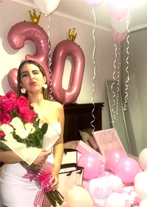 Pink Crown 40 Inch 0 Number Balloons, 0 Decorations - Image 4