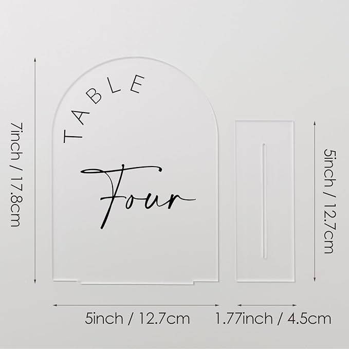JINMURY Frosted Arch Wedding Table Numbers 1-30 - Image 3