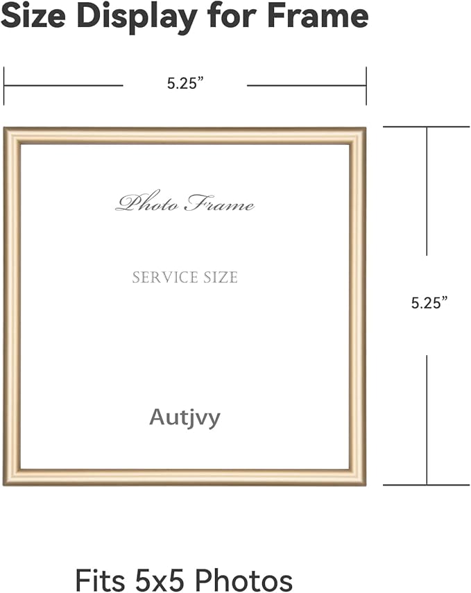 5x5 Picture Frames Gold - Image 3