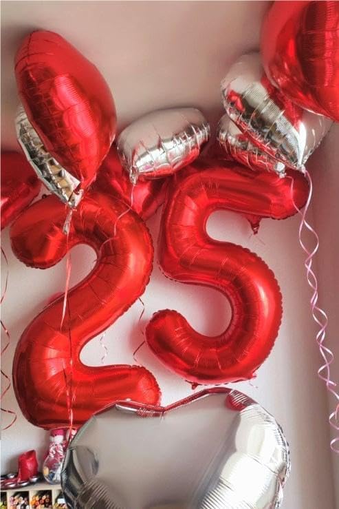 Red 40 Inch Large Number 5 Birthday Balloon, Five 5th 15 25 35 50 55 Birthday - Image 6