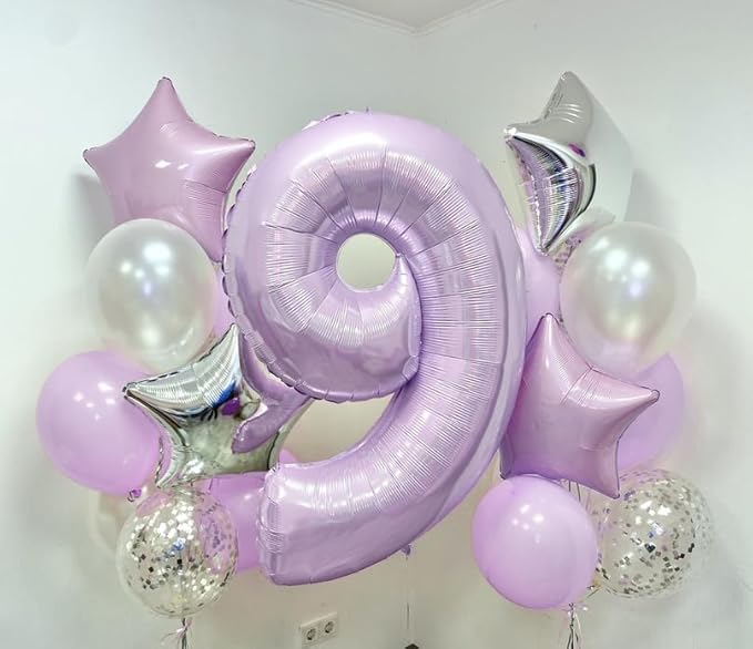 Light Purple Number 21 Balloons - Image 5