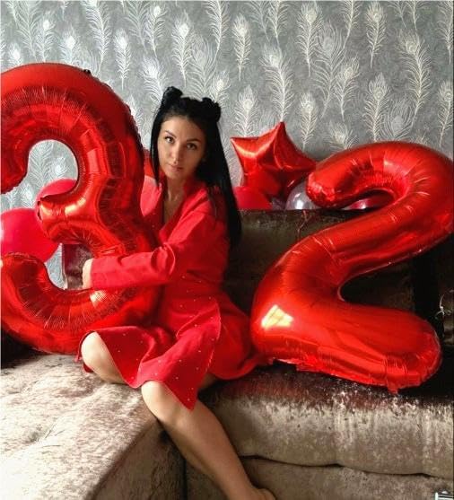 Number Balloon 40 Inch Red 3 Balloon, Mylar Foil Number 3 Balloon Red, Three - Image 5