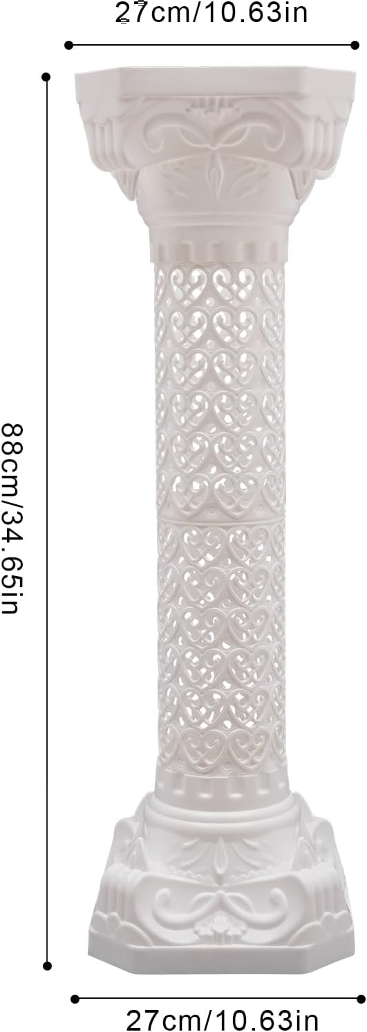 Roman Pillars Decoration Party Flower Pot Columns Set 2Pcs Decor Pedstal Stand - Image 3