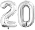 GOER Number 20 Balloons for 20th Birthday Party Decorations, 42 Inch Jumbo Foil by GOER