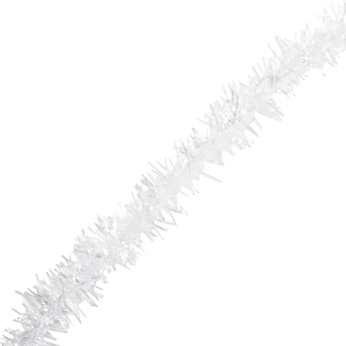 Mandala Crafts White Tinsel Garland - Image 3